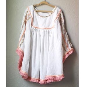 Cat & Jack White bohemian poncho M 7/8 girls